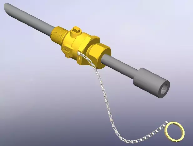 Retractable Injection Quill Mueller Corporation Stop 3D model