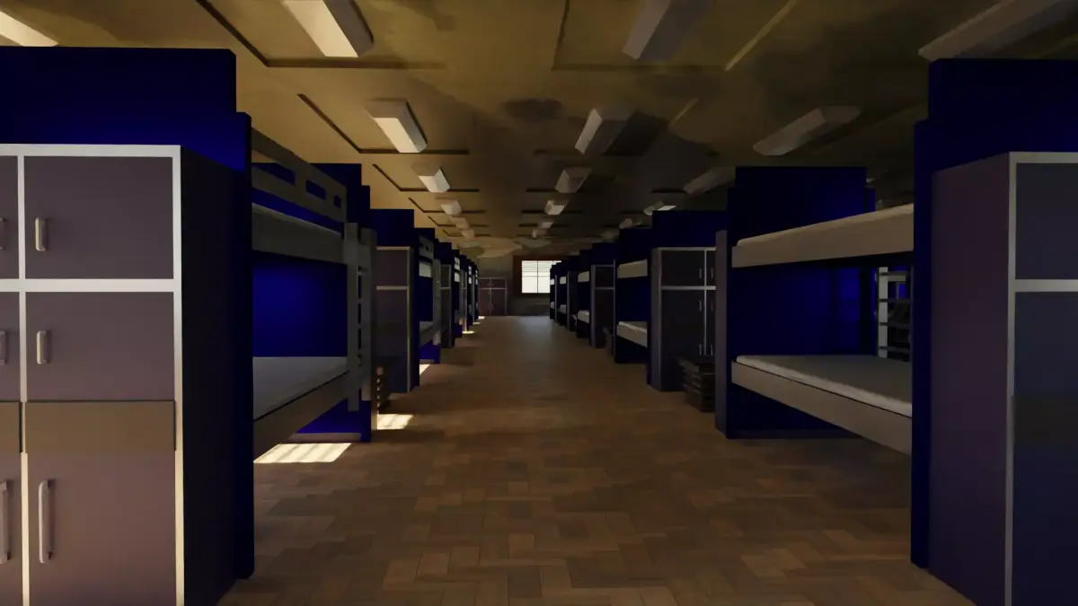 Military Dormitory Low-poly 3D model buy