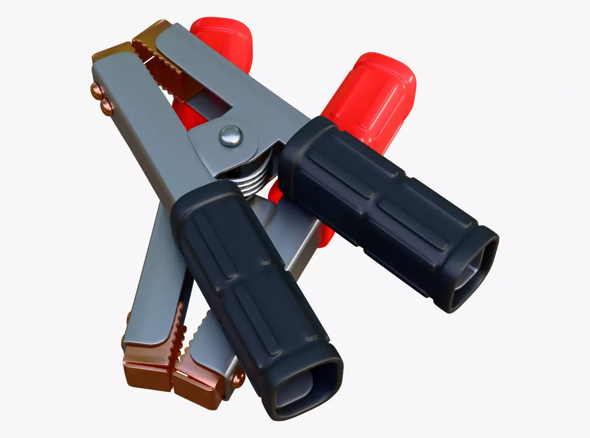 Battery Terminal Clamp with Insulated Handles M1 3D model