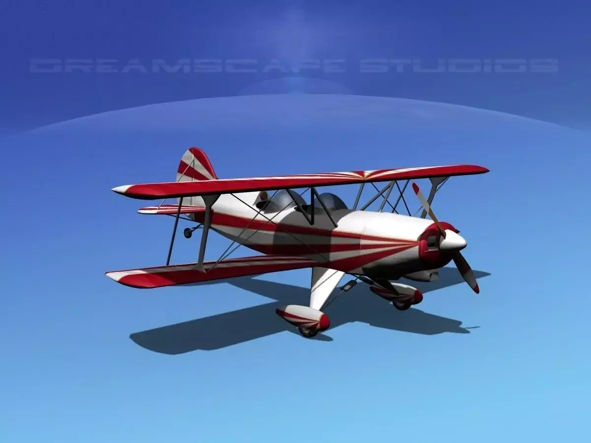 Acro Sport II Biplane 3D model buy