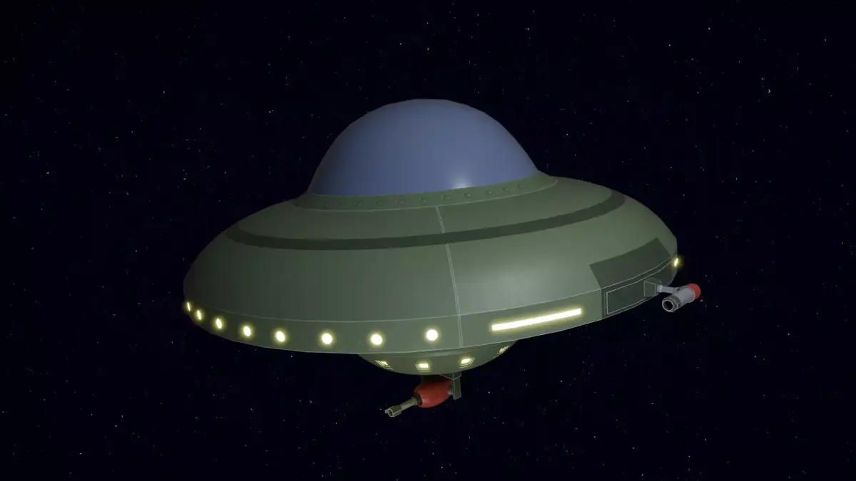 UFO Battleship Free low-poly 3D model