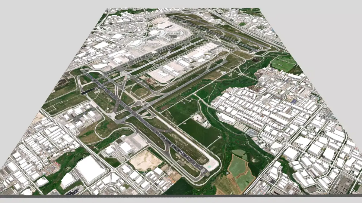 International airport in Canada 3D model