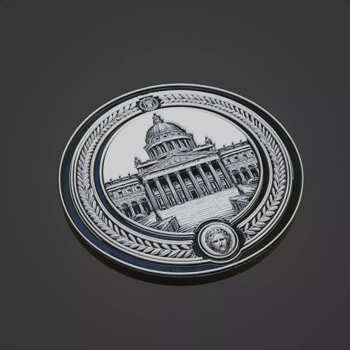 Building House Pendant Medallion 3D print model 19