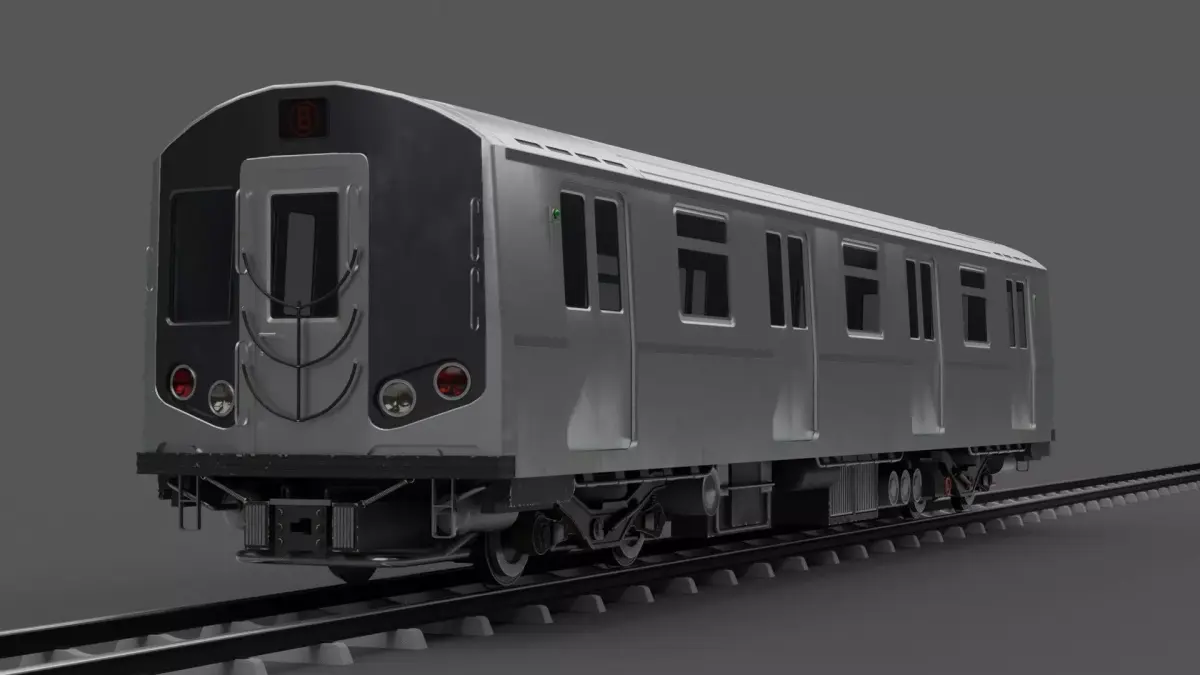 newyork subway train Low-poly 3D model