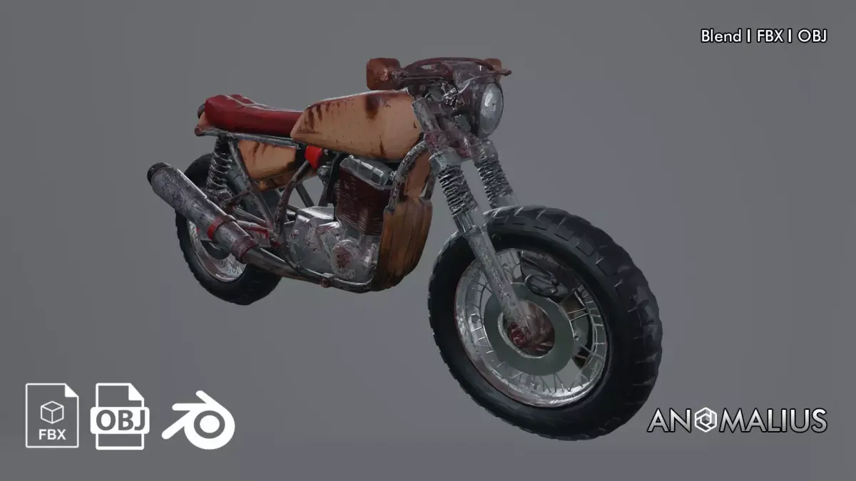 motorcycle  wreck 3D model
