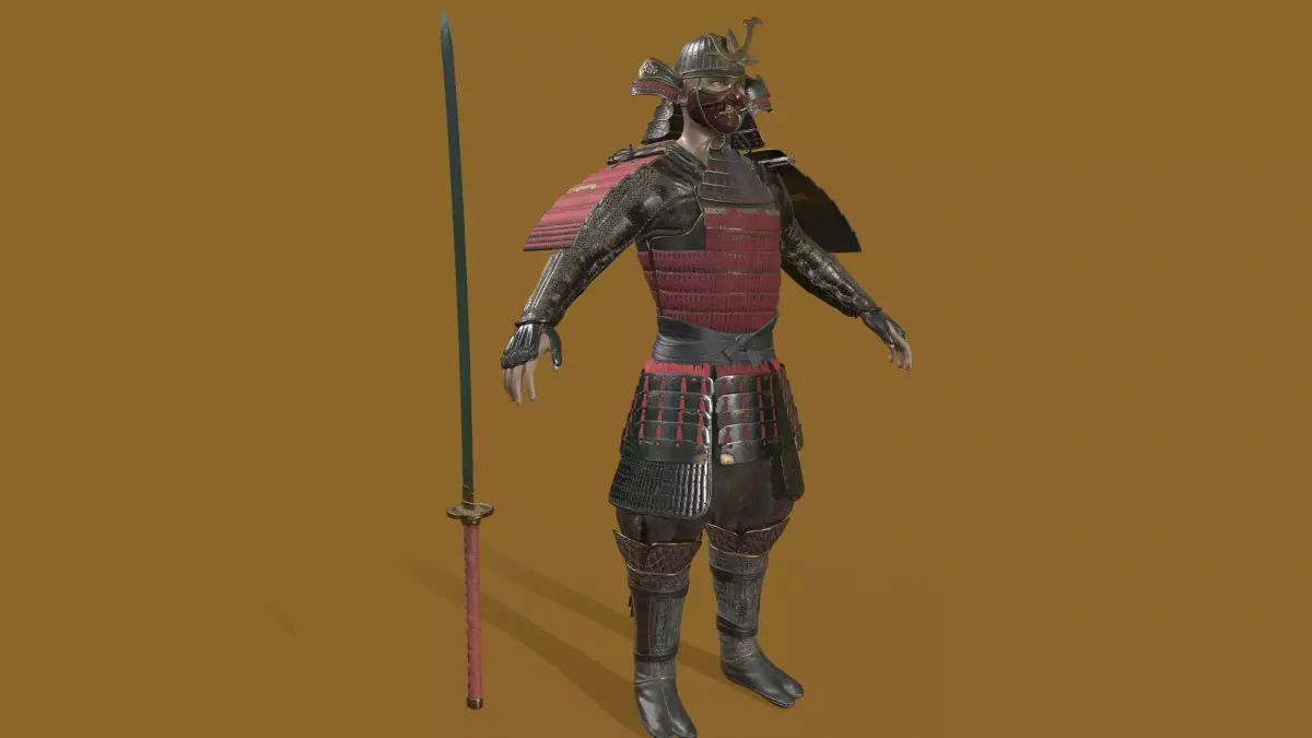 Samurai  Low-poly 3D model