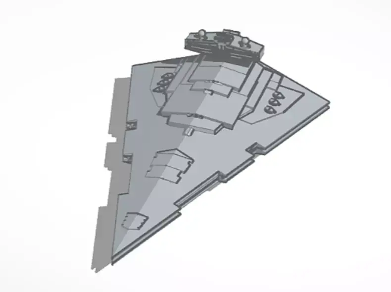 star destroyer keychain 3D print model