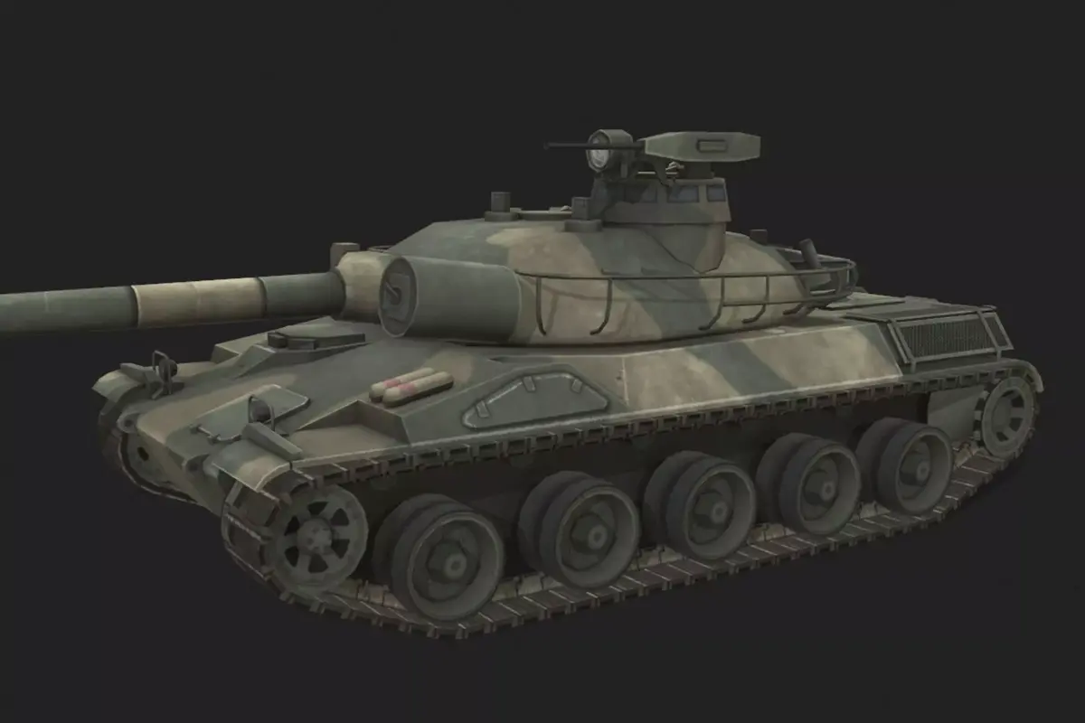Tank AMX-30B Low-poly 3D model