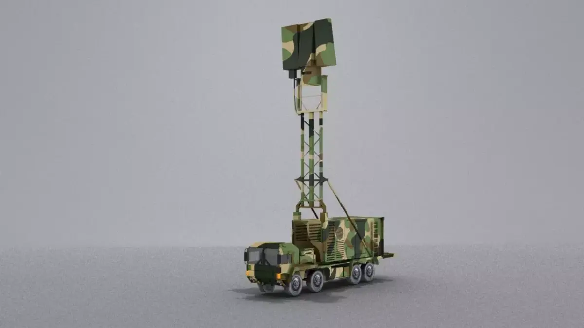 TRML-3D camouflaged military vehicle Low-poly 3D model