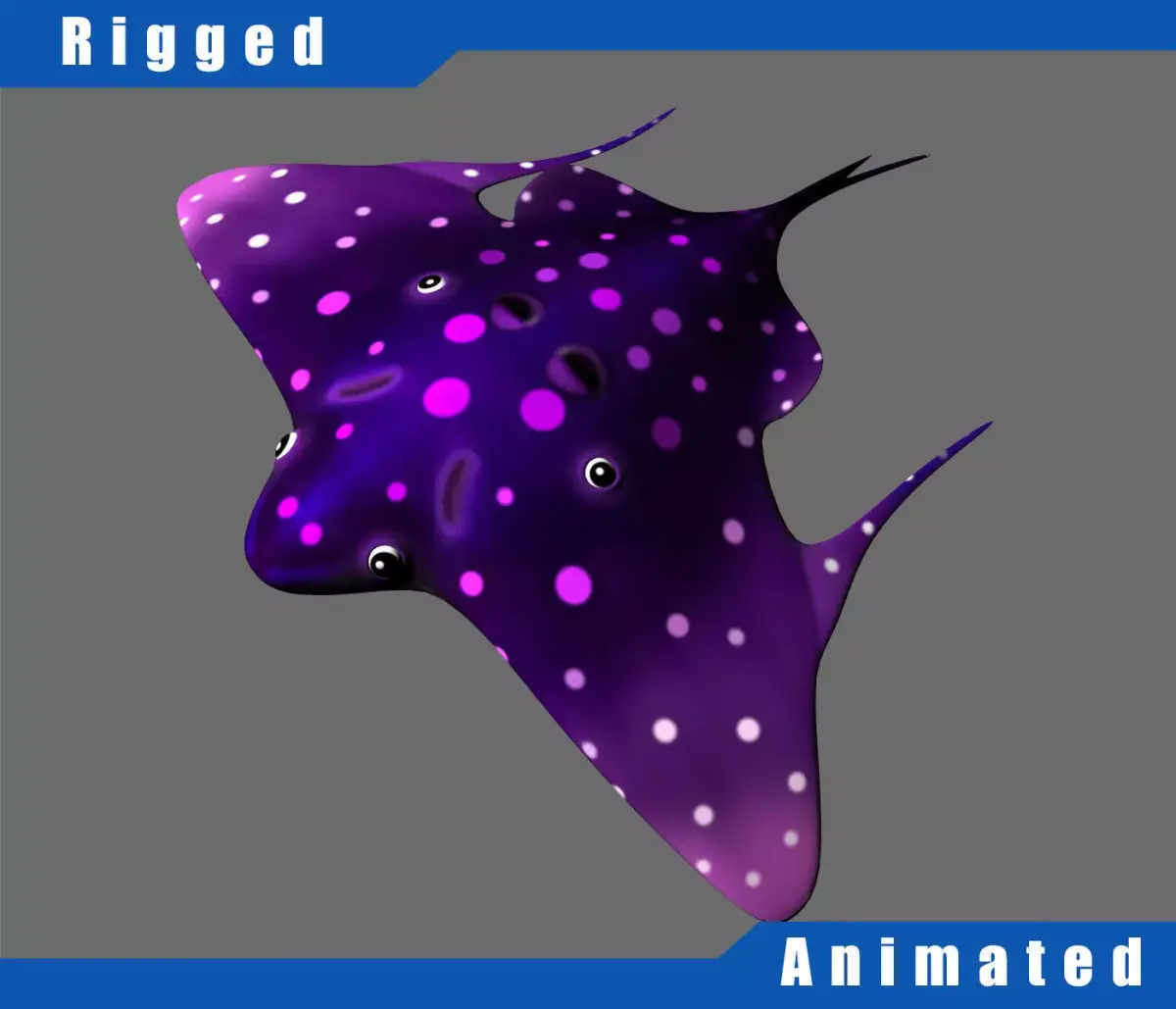 Cartoon Evil Fish 3D model