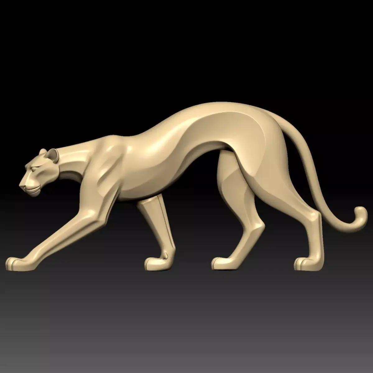 Leopard Sculpture 3D model