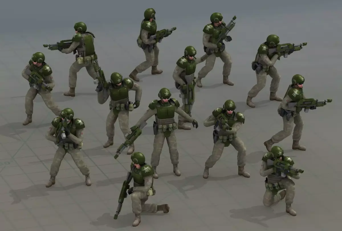 Imperial Army Future Soldiers 3D model