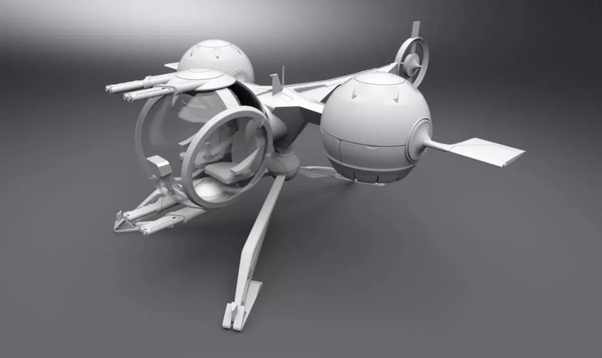 Oblivion Bubbleship Flyer Scale model 3D print model