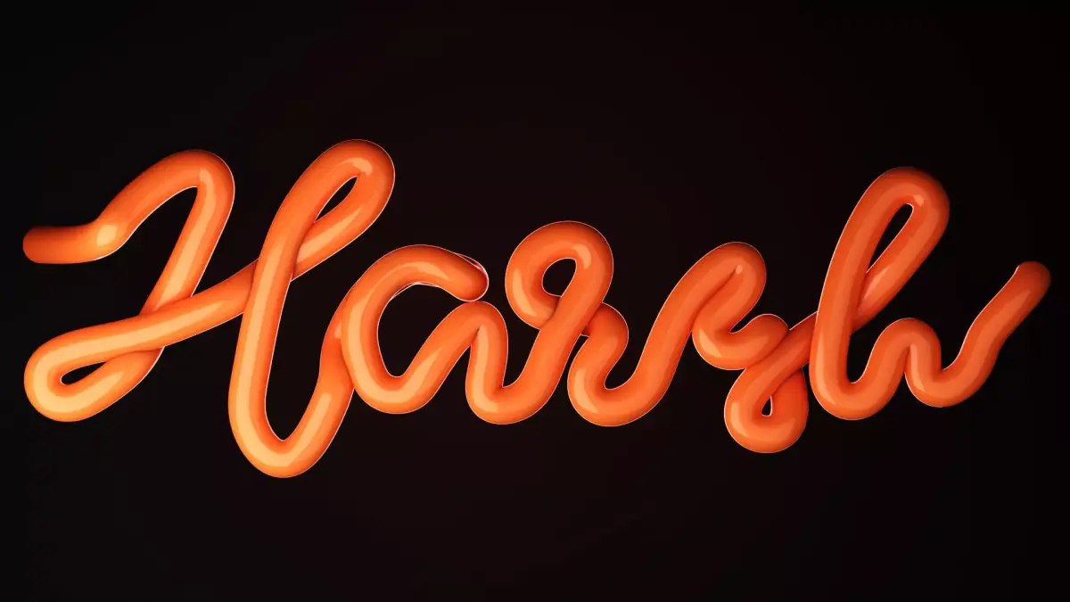 Inflated 3D Text Low-poly 3D model