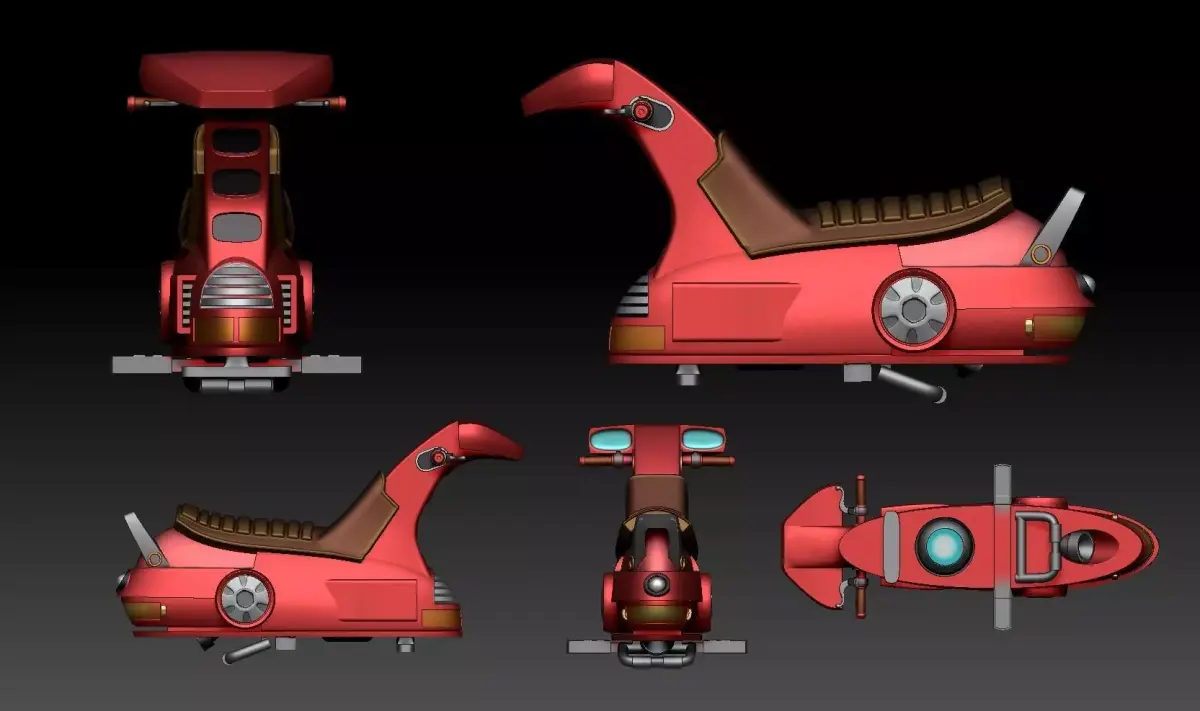 sh effect Figuarts bike for Bulma 67 3D print model