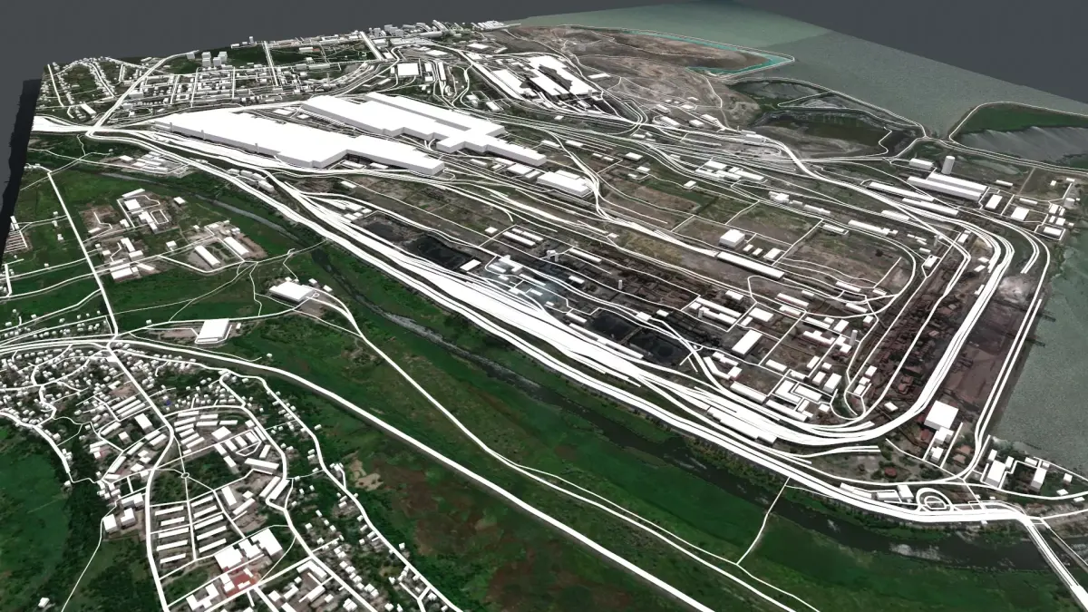 Azovstal plant Mariupol Ukraine 3D model