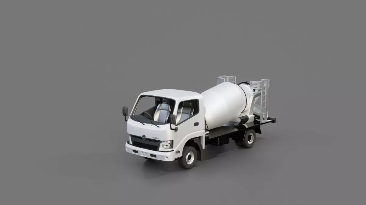 Hino Dutro Concrete Mixer 3D model