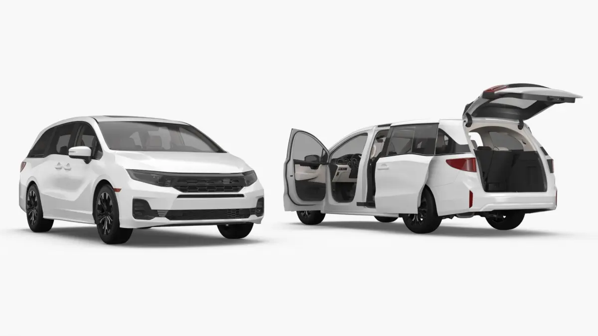 Comfortable Travel Van 2025 White Simplified 3D model