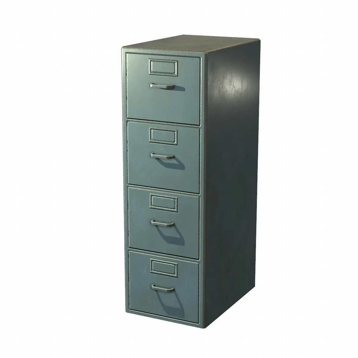Vertical Filing Cabinet Low-poly 3D model