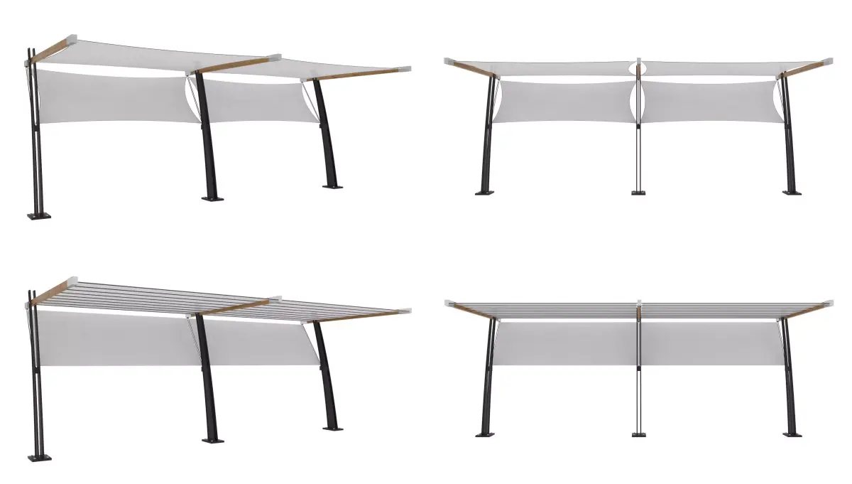 Outdoor White Awnings 3D model