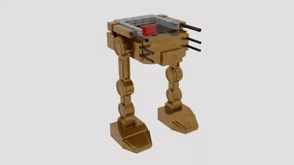 Mechbox lego star wars at-at walker Low-poly 3D model