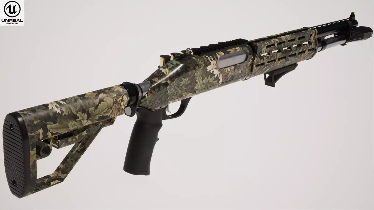Shotgun 2 Low-poly 3D model purchase