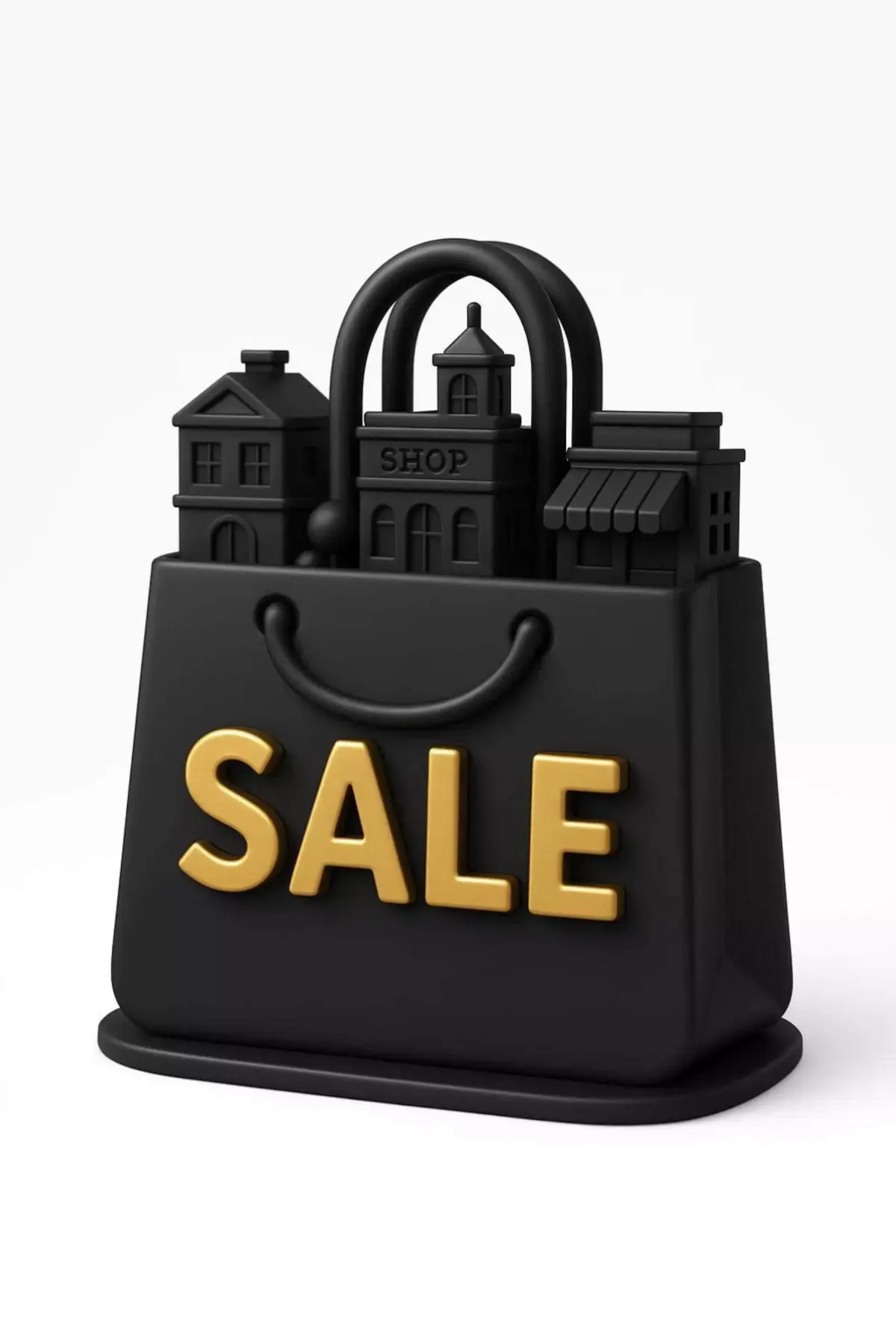 3D Retail Bag Building Black Friday Architecture 3D print model
