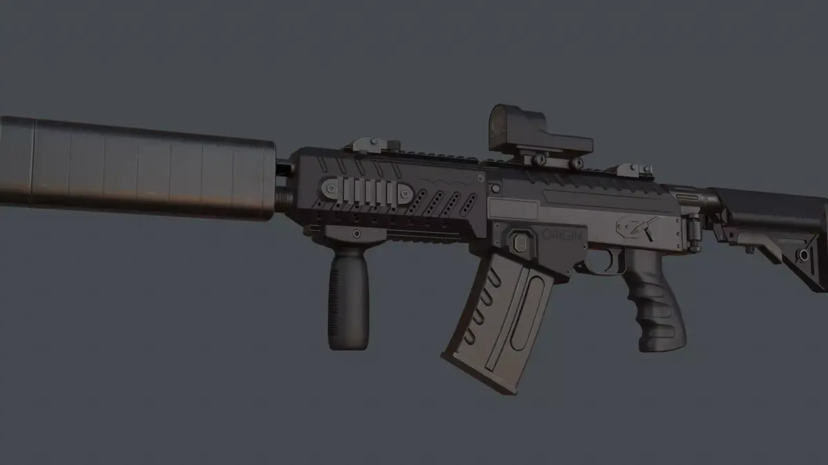 Fostech Origin 12 modern tactical shotgun Low-poly 3D model