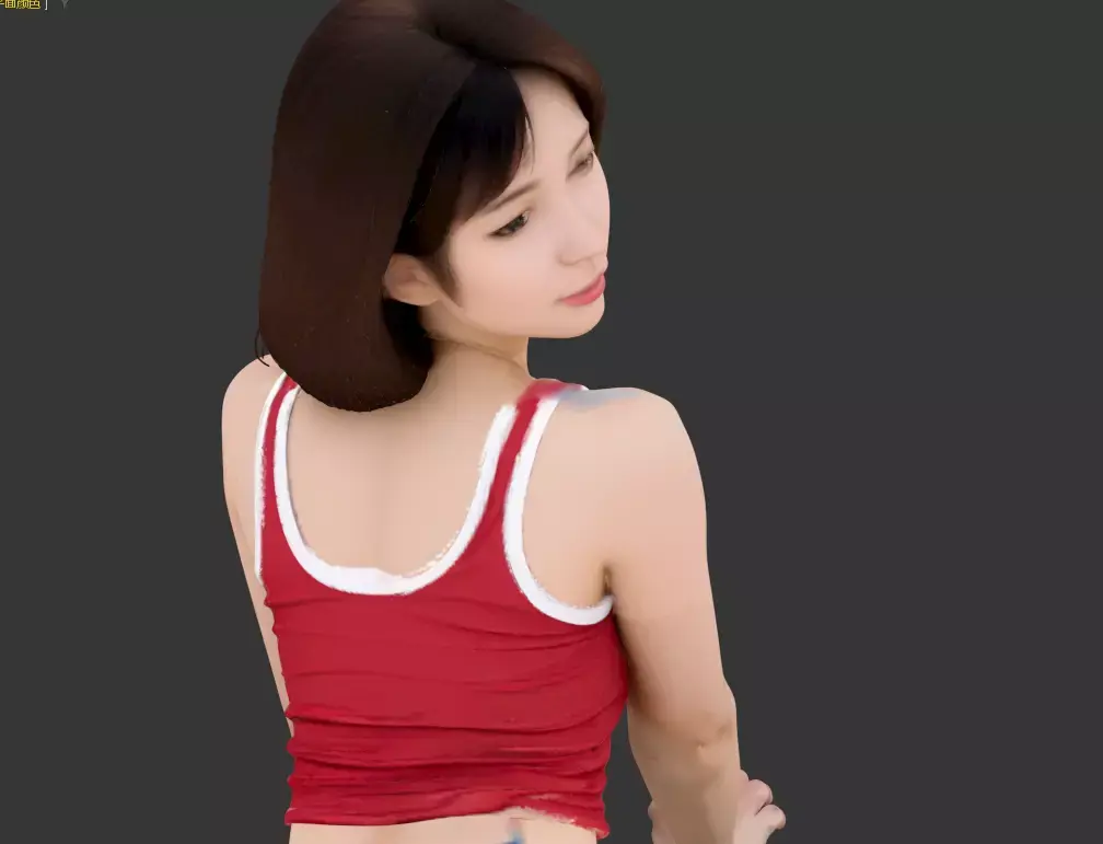 22- Chinese Style Scene - Sports Girl Training 3D model