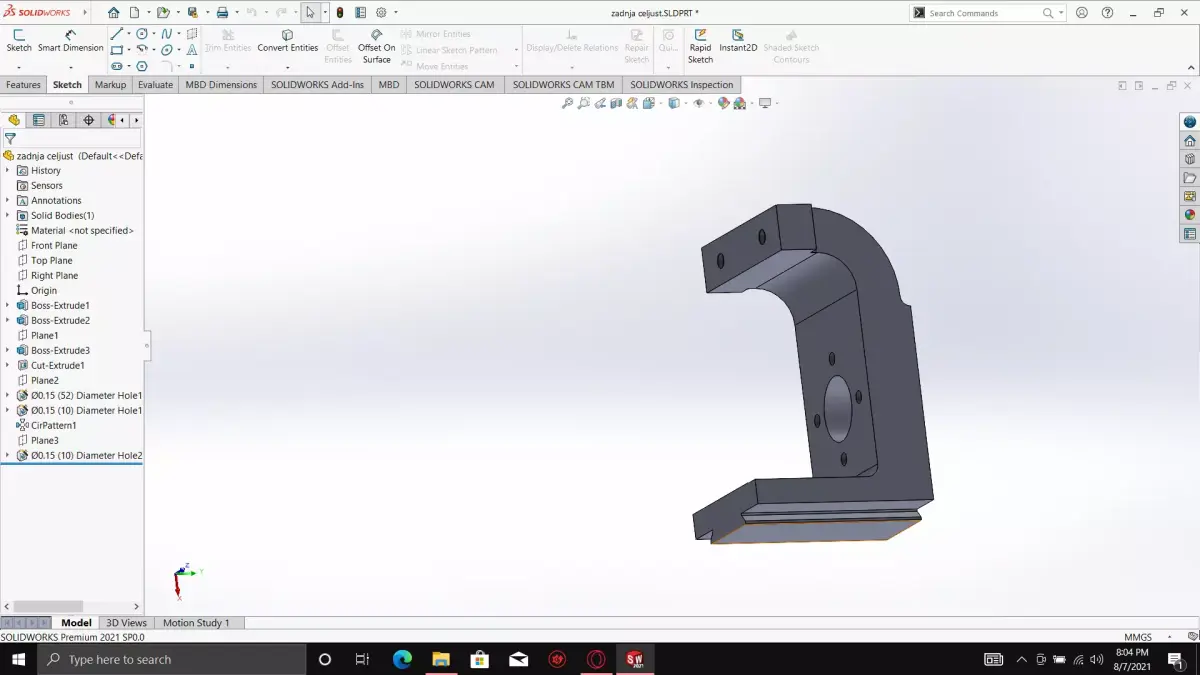 Machine clamp part 1 3D print model