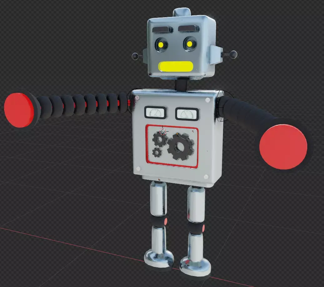 Cartoon 3D Minimalist nice and clean Robot model Low-poly 3D model