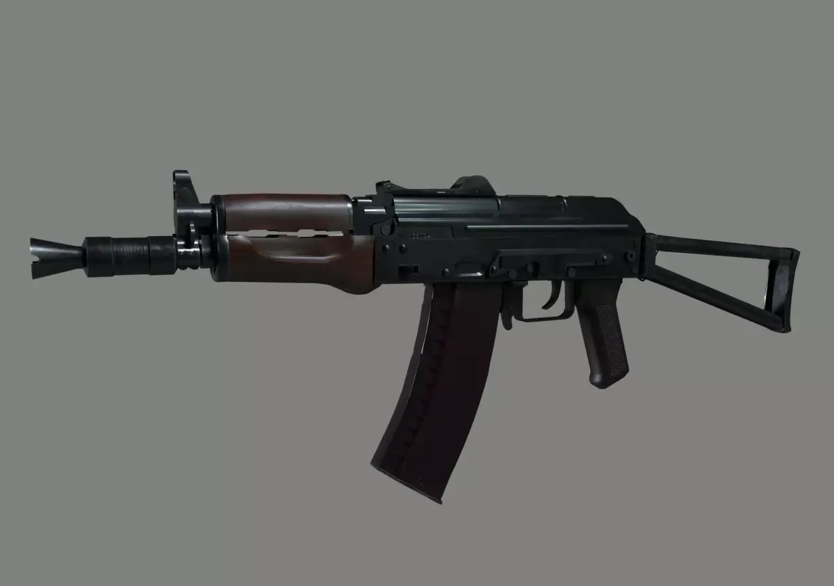 AKS-74U Krinkov Rifle Low-poly 3D model