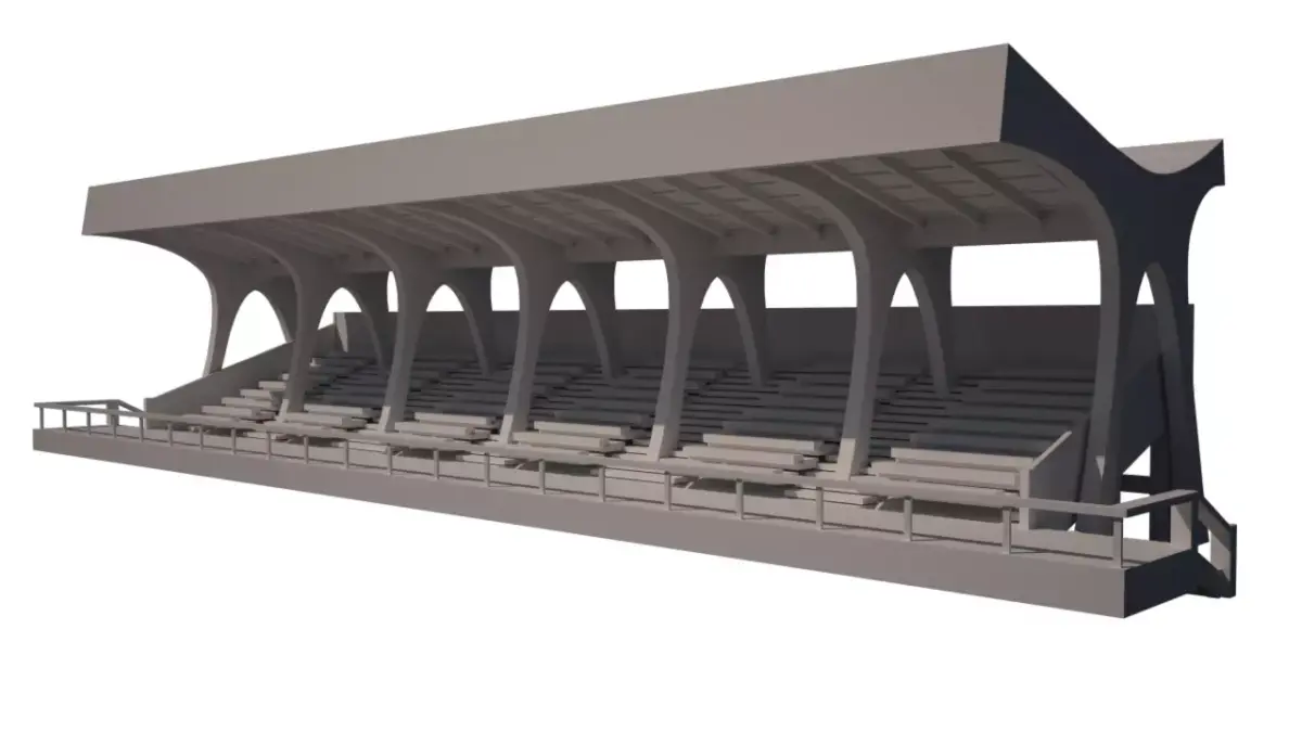 GHANA INDEPENDENCE SQUARE BENCH Low-poly 3D model