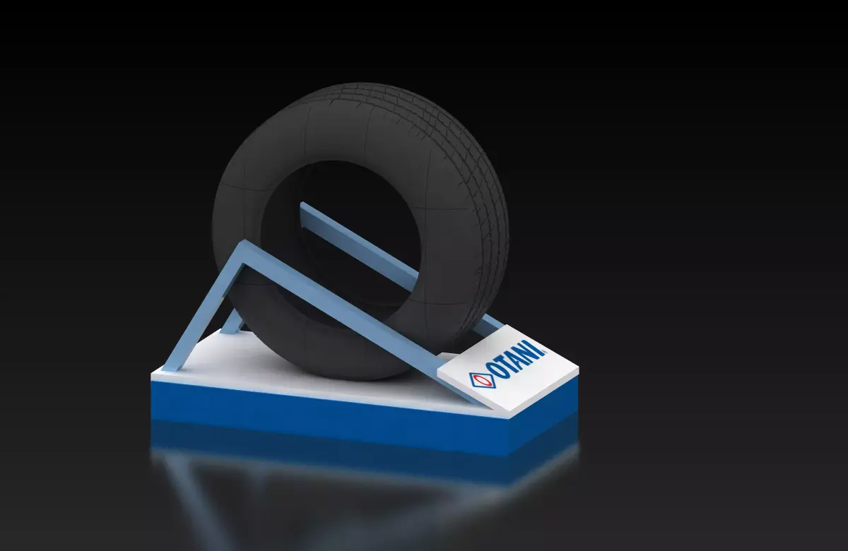 Truck Tyre Stand 3D model