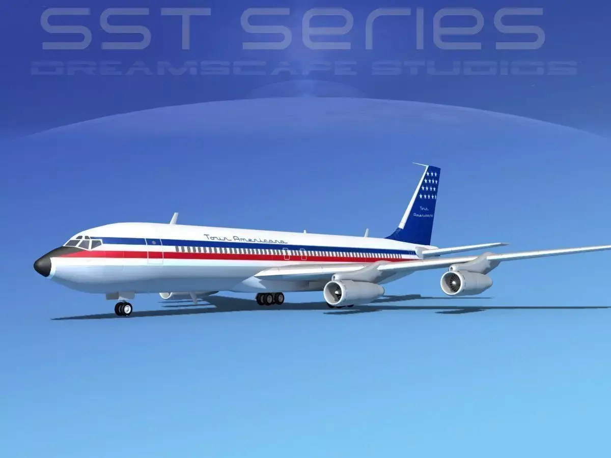 Boeing 707-320 SS Tour Americana 3D model