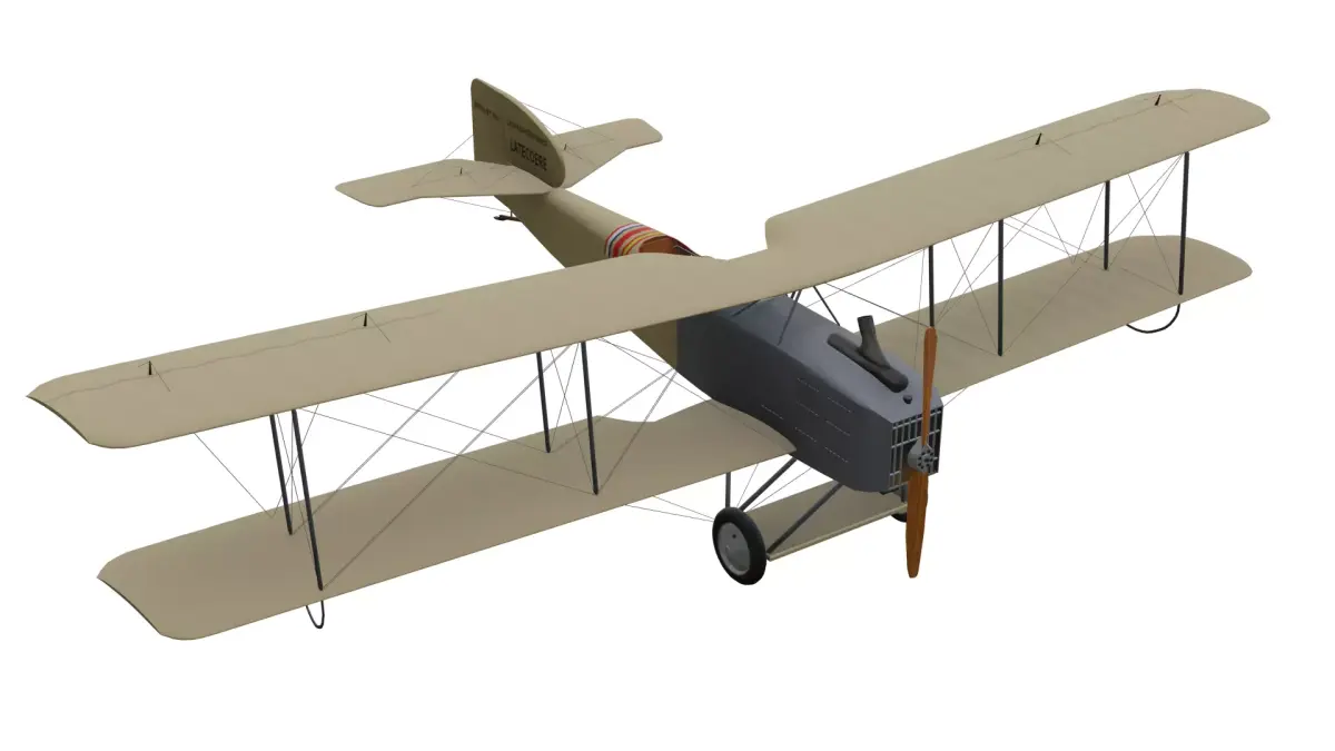 Breguet 14 Low-poly 3D model