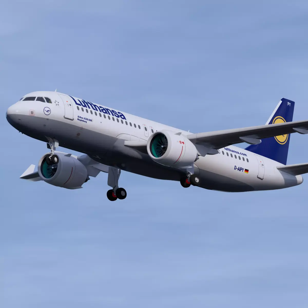 Lufthansa A320 3D model