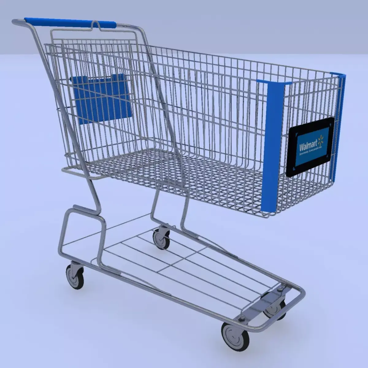 Walmart Shopping Cart 3D Model 3D model
