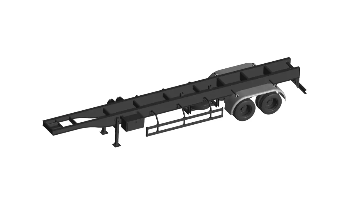 Truck trailer  3D model by truck-3d
