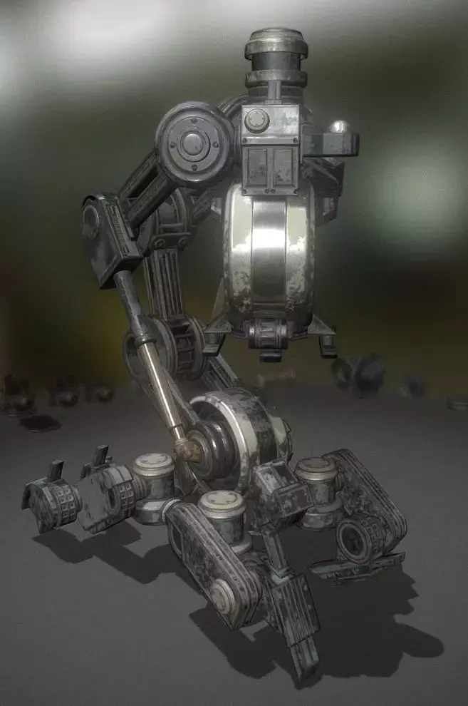 The Walking Mech Neck Old Version Low-poly 3D model