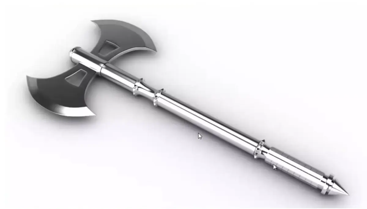 Double Bit Axe Low-poly 3D model