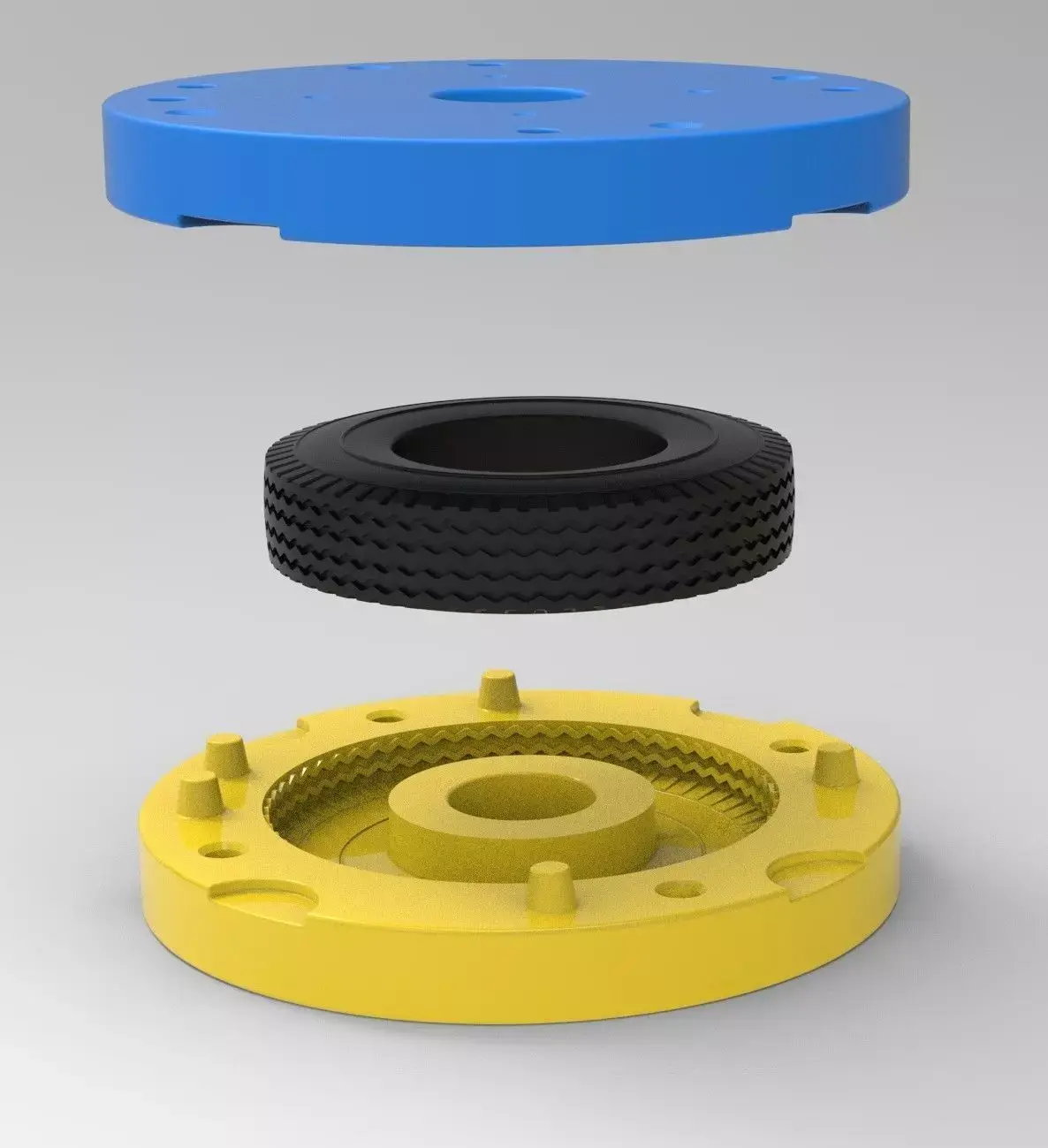Mold for diecast truck tire 10 Scale 1 to 10 and 1 to 14 3D print model