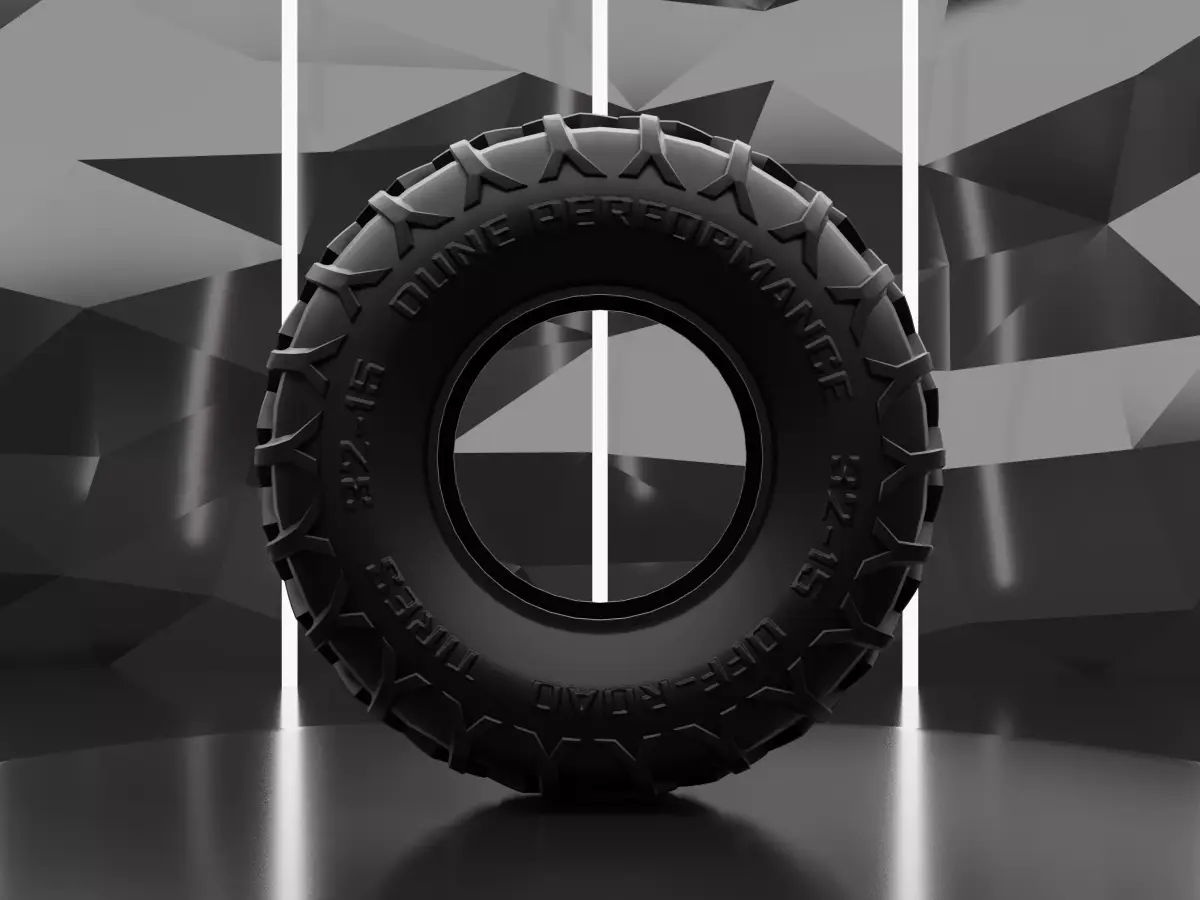 Dune Performance Sand Tire - Off-Road Paddle Tire 3D model