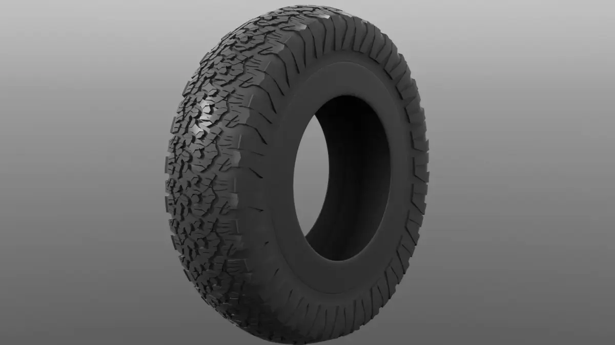 BF Goodrich AT KO2 Offroad Tire 3D Model 3D model in Modo 3D model