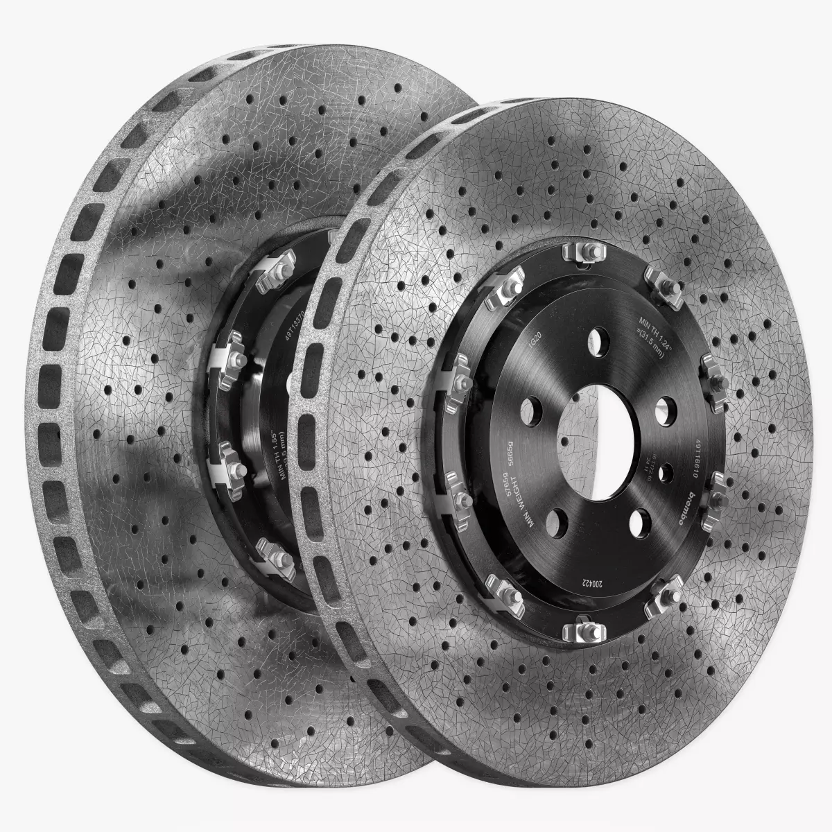 Ceramic Brakes with Cracks 3D model