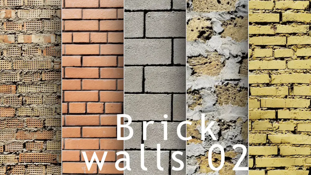 UE Brick walls part 02 Low-poly 3D model
