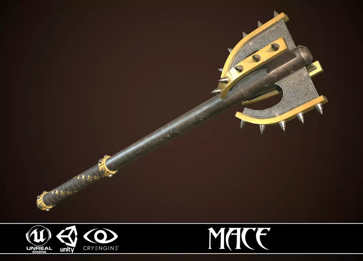 Mace 12 Low-poly 3D model