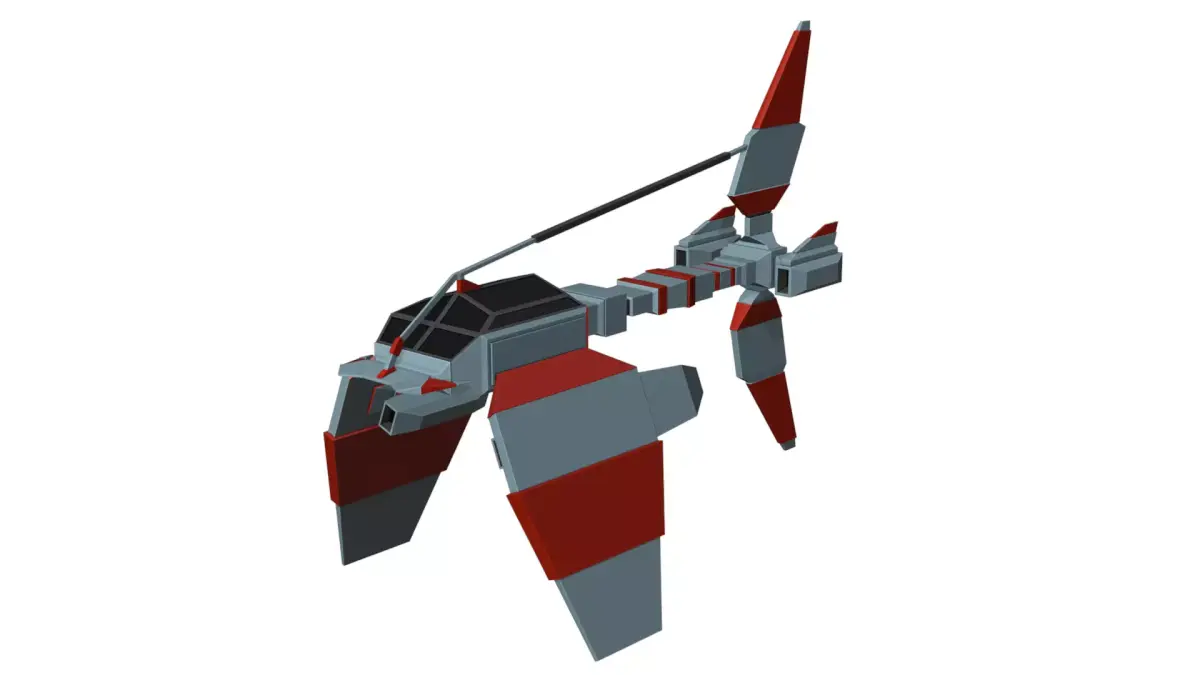 Low-poly spaceship Low-poly 3D model get