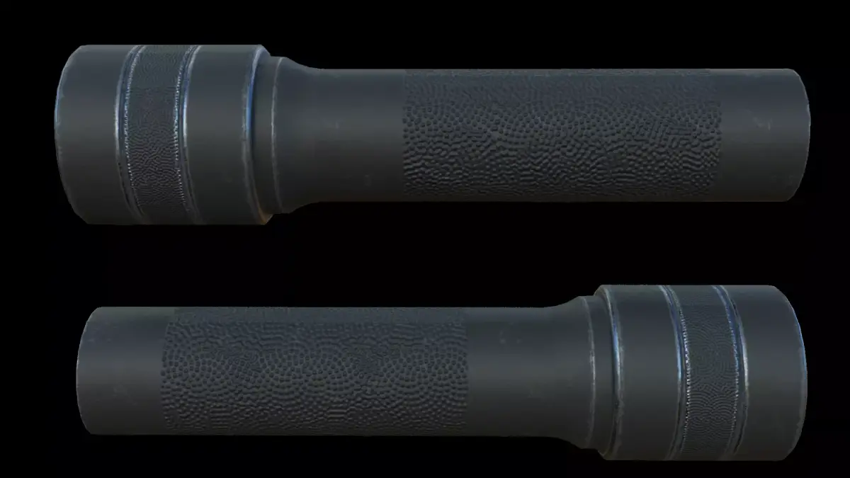 Silencer rifle Low-poly 3D model