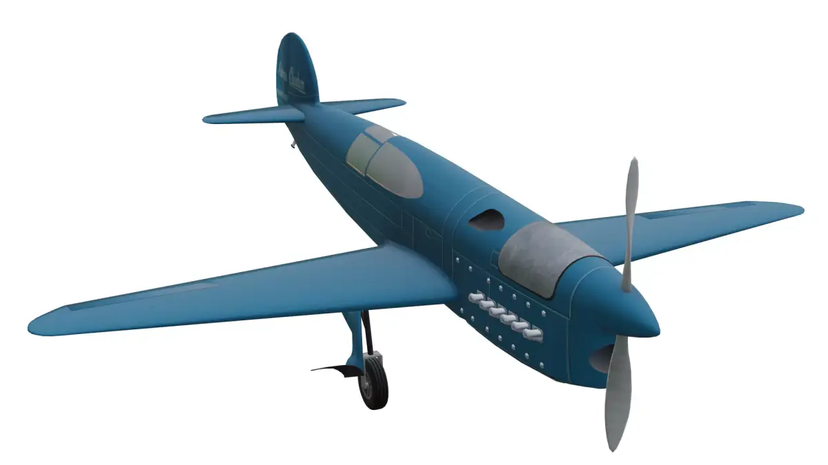Caudron C561 Racing Aircraft Low-poly 3D model
